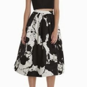 tibi Splatter Paint Midi Skirt, size